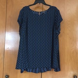 Gorgeous blue polka dot top